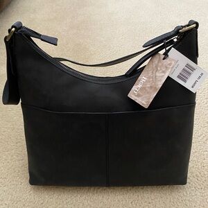 Born Black Leather Hobo Shoulder Bag NWT Retails @$168